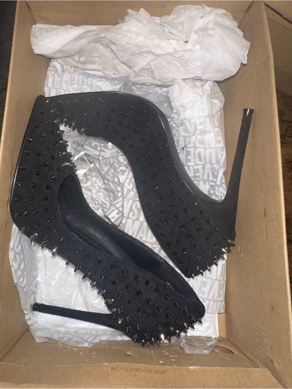 Steve Madden Black Spiked Platform Stiletto Heels